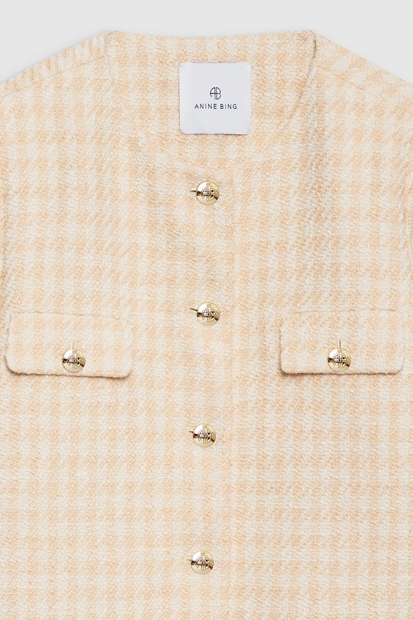 JANET JACKET - CREAM AND PEACH