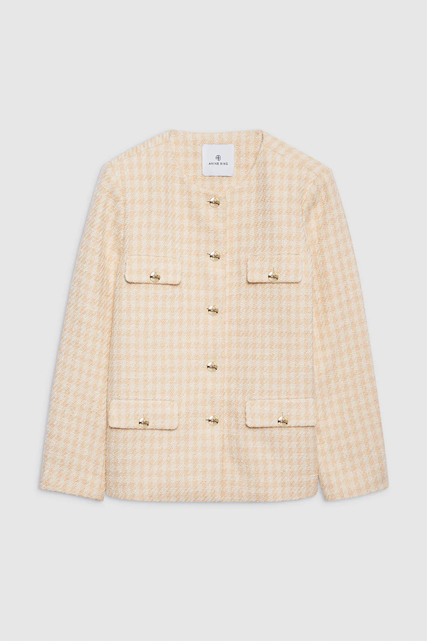 JANET JACKET - CREAM AND PEACH