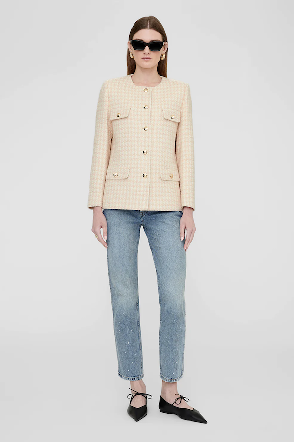 JANET JACKET - CREAM AND PEACH