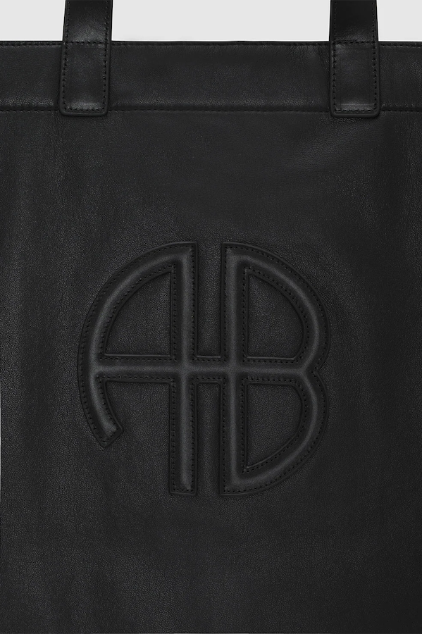 LARGE RIO TOTE - BLACK RECYCLED LEATHER