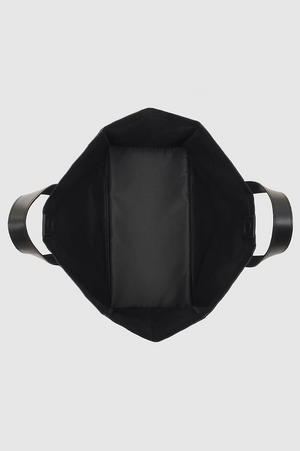 LARGE RIO TOTE - BLACK RECYCLED LEATHER