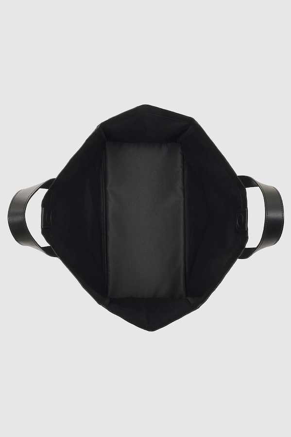 LARGE RIO TOTE - BLACK RECYCLED LEATHER