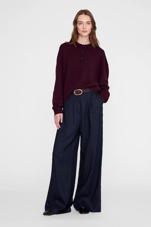 LEE POLO SWEATER - FIG