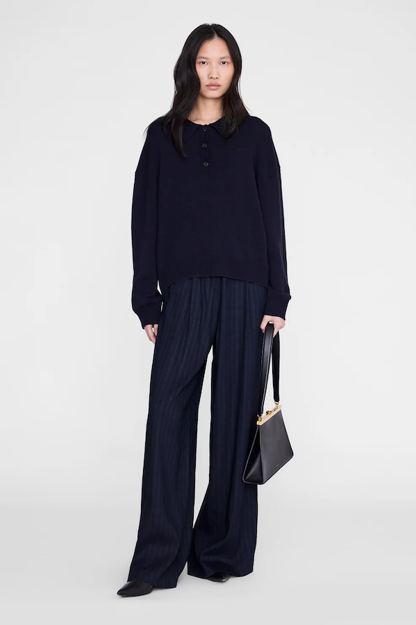 LEE POLO SWEATER - NAVY