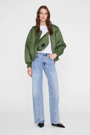 LEON SMALL WAIST BAG NYLON - ARMY GREEN