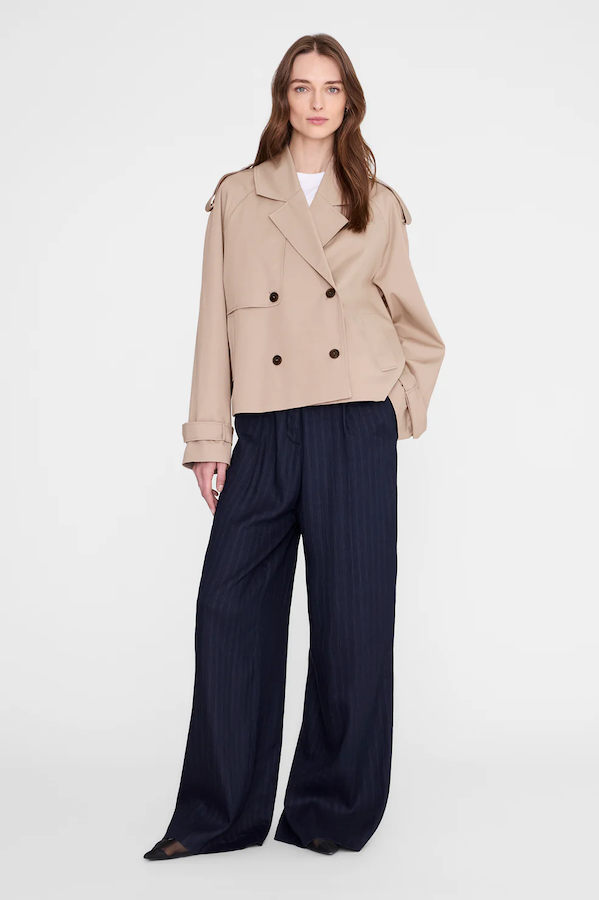 RICKIE CROPPED TRENCH - BEIGE