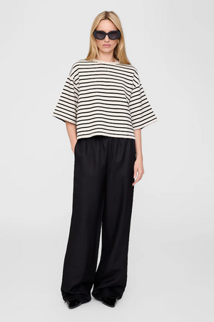 SOTO PANT - BLACK LINEN BLEND