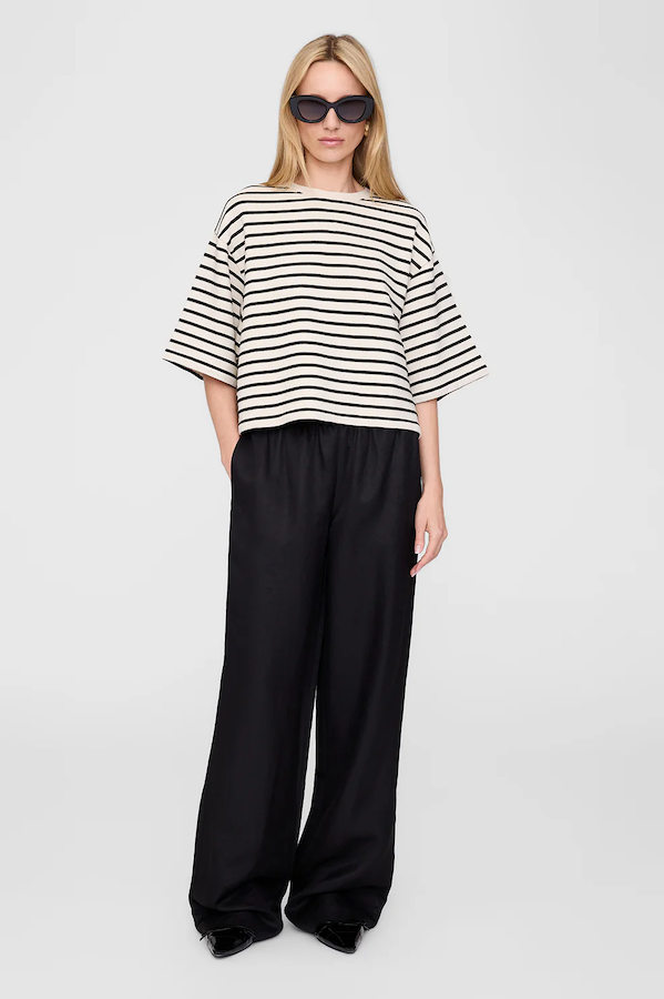 SOTO PANT - BLACK LINEN BLEND