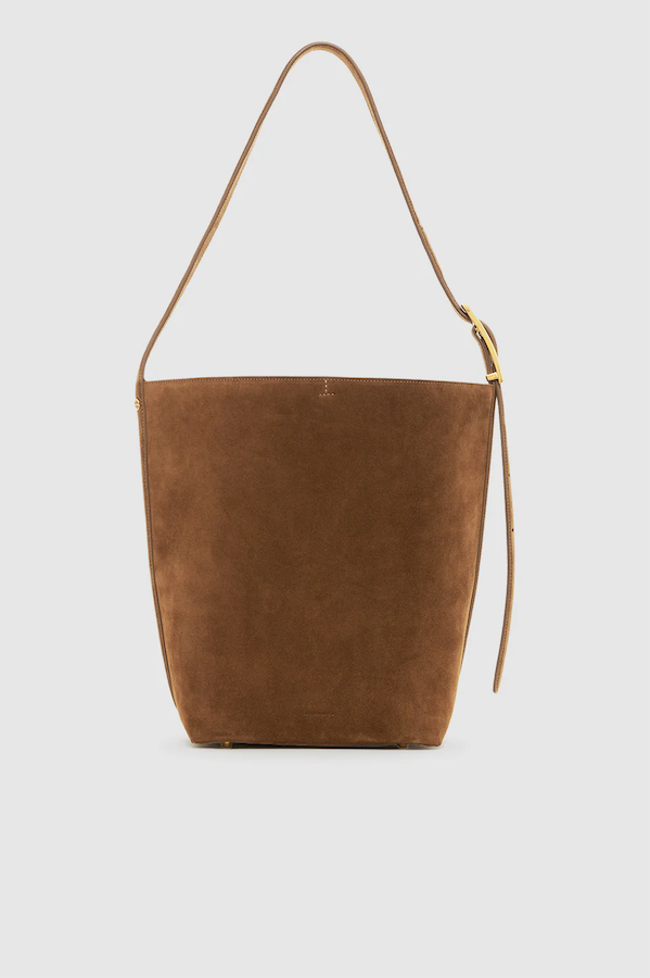 ELLY BUCKET BAG SEUDE - TOBACCO
