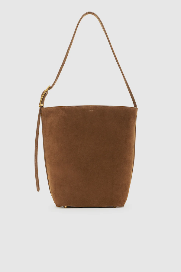 ELLY BUCKET BAG SEUDE - TOBACCO