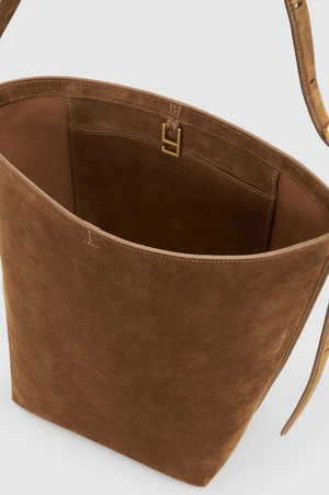 ELLY BUCKET BAG SEUDE - TOBACCO