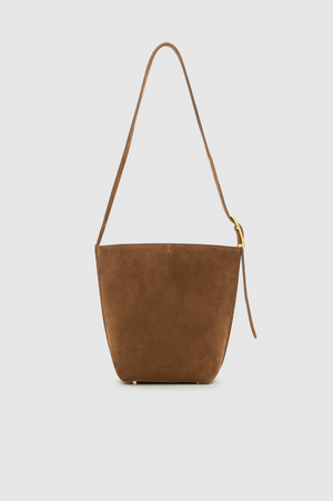 ELLY MEDIUM BUCKET BAG SEUDE - TOBACCO