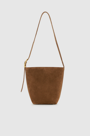 ELLY MEDIUM BUCKET BAG SEUDE - TOBACCO
