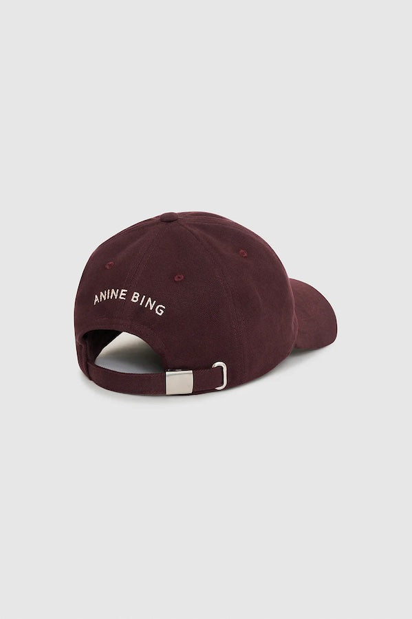 JEREMY BASEBALL CAP LETTERMAN - DARK BURGUNDY