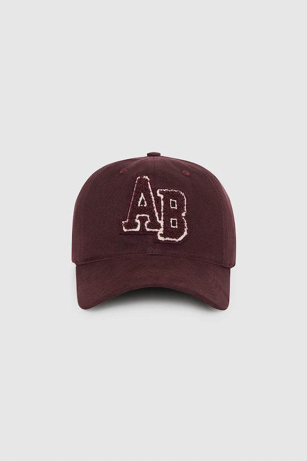 JEREMY BASEBALL CAP LETTERMAN - DARK BURGUNDY