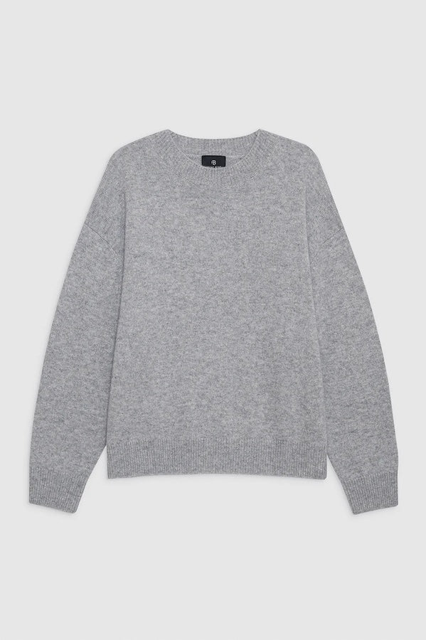 LEE CREW SWEATER - MEDIUM HEATHER GREY