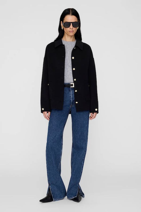 LUCA JACKET - BLACK CASHMERE BLEND