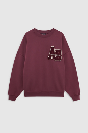MILES SWEATSHIRT LETTERMAN - FIG