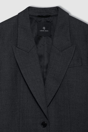 ROSS SINGLE BREASTED BLAZER - DARK HEATHER GREY