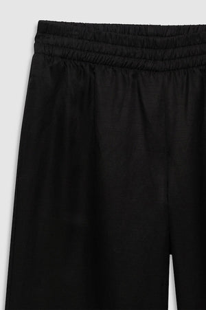 SOTO PANT - BLACK LINEN BLEND
