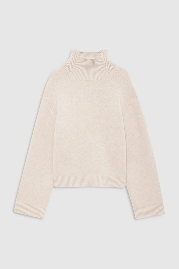 ALMA TURTLENECK SWEATER - BEIGE