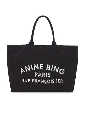LEO CANVAS TOTE - BLACK