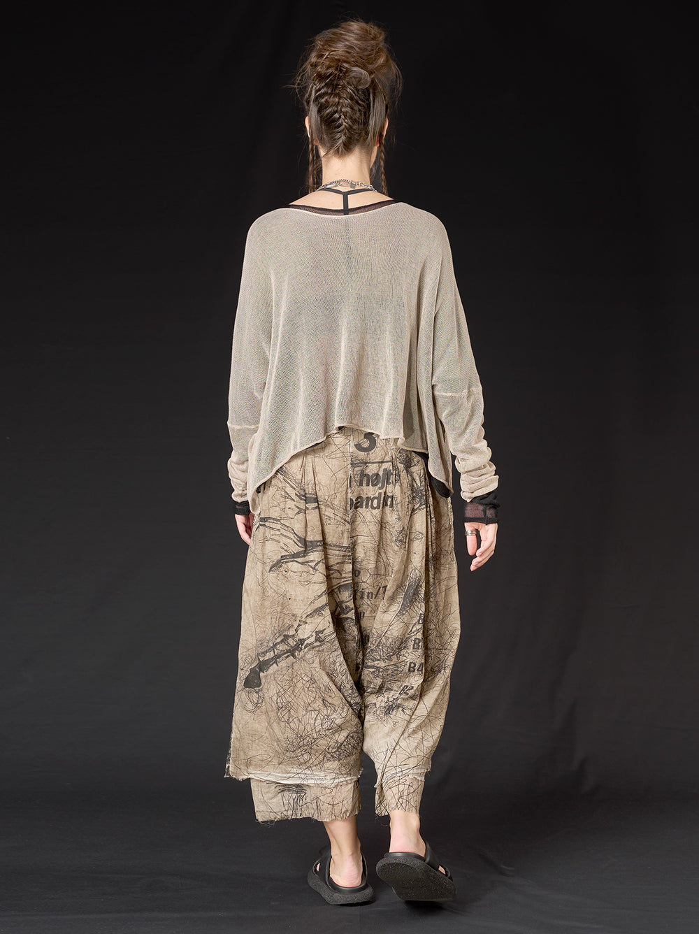 ASUNO PANTS - SAND ALL OVER PRINT