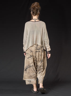 ASUNO PANTS - SAND ALL OVER PRINT