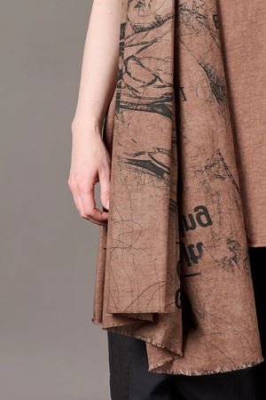 AVISTO SCARF - COPPER ALL OVER PRINT