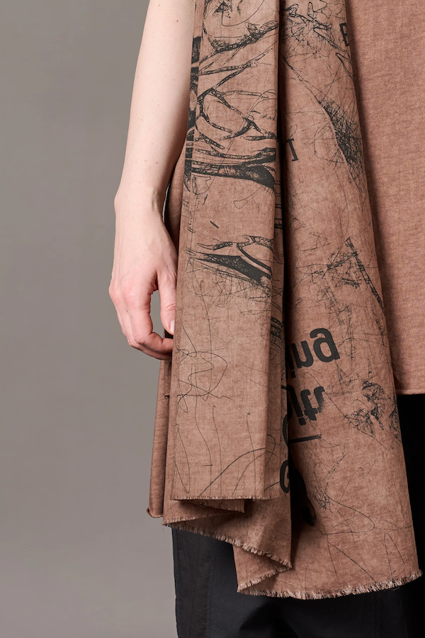 AVISTO SCARF - COPPER ALL OVER PRINT