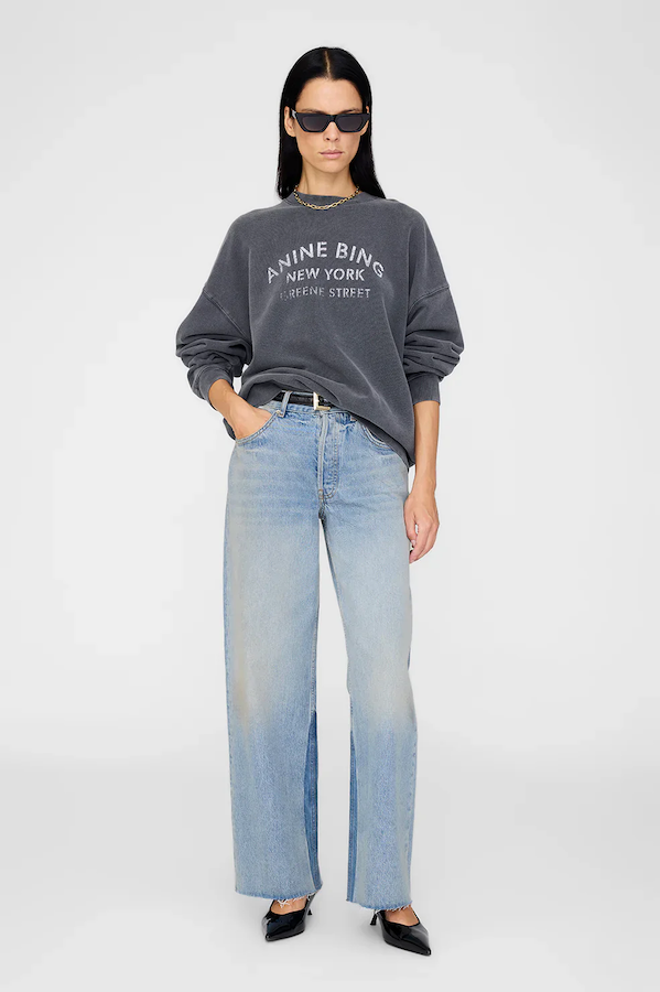 MILES SWEATSHIRT NY - WASHED BLACK