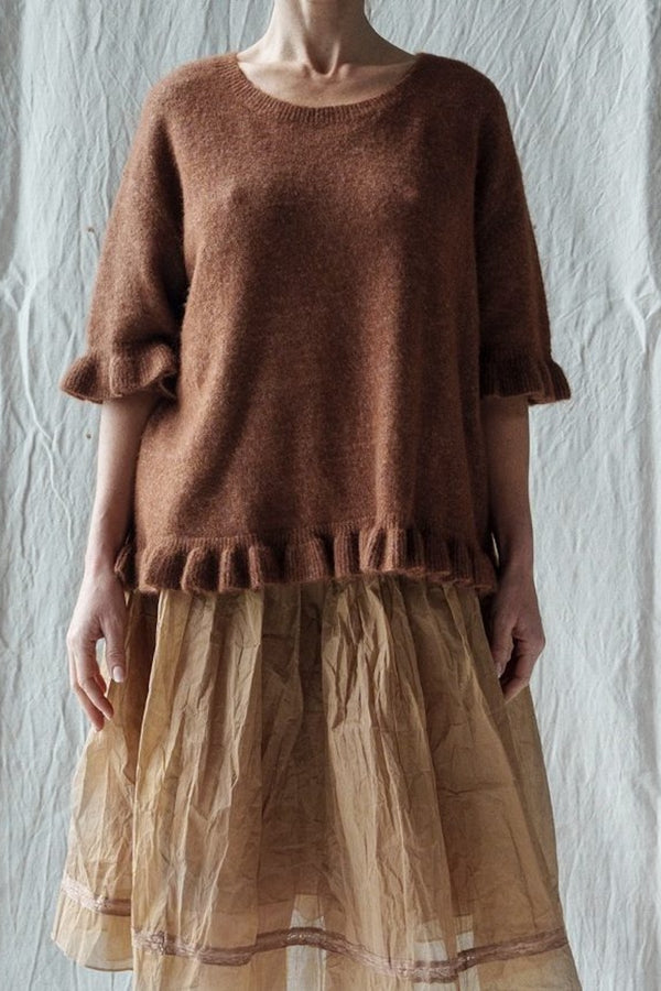 PULLOVER BERTHE - CHESTNUT