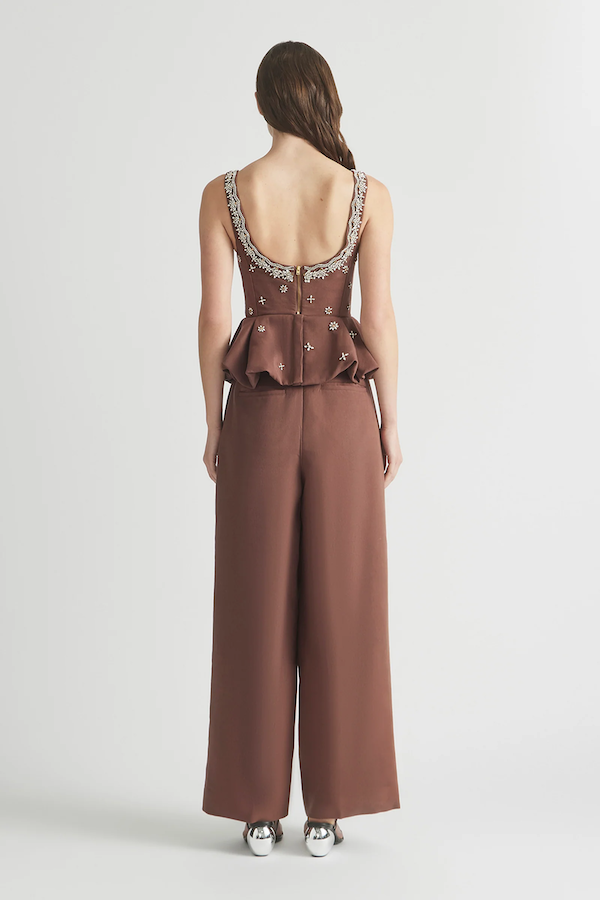 LOVE STRUCK CRYSTAL BUBBLE HEM BODICE TOP