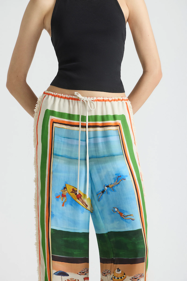 RIPPLE EFFECT FRINGE DETAIL PANT