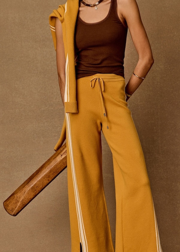 BONITO MOBY KNIT PANT - OCHRE