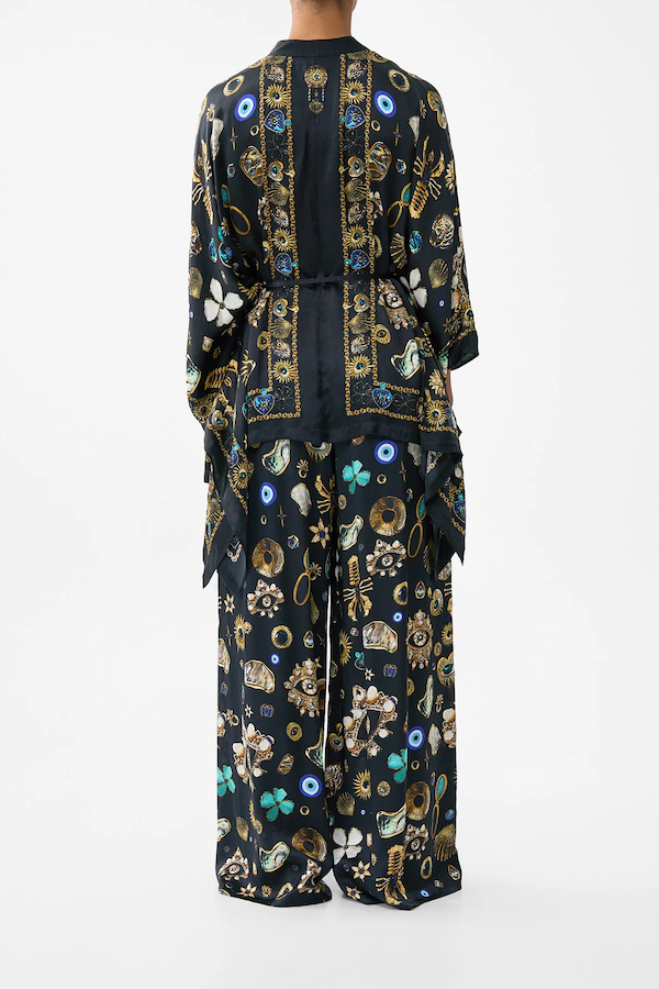 BUTTON THROUGH SCARF BLOUSE