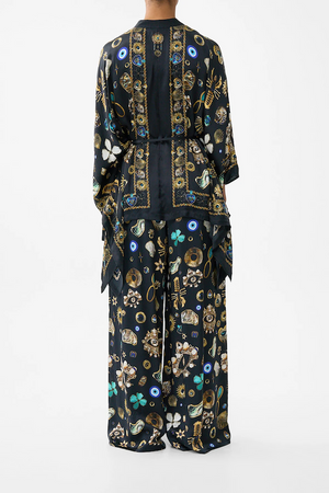 BUTTON THROUGH SCARF BLOUSE