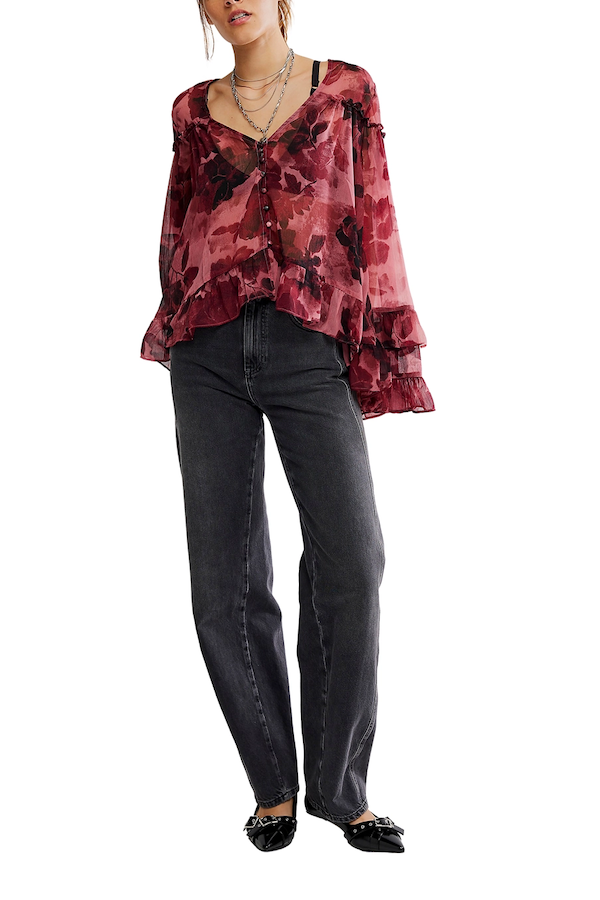 DAY DREAMING BLOUSE - ROSE COMBO
