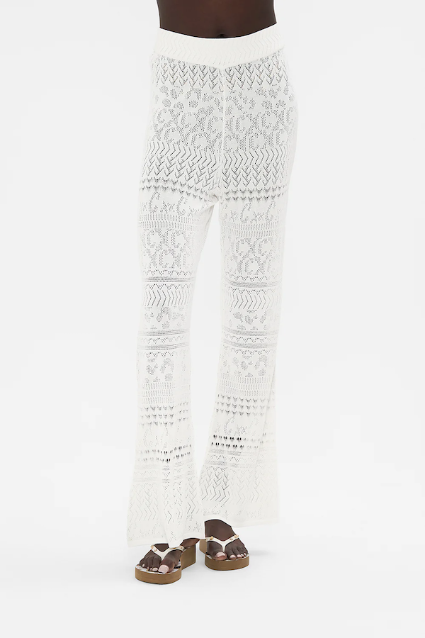 HOOKED IN KNIT FLARE PANT | CINNAMON