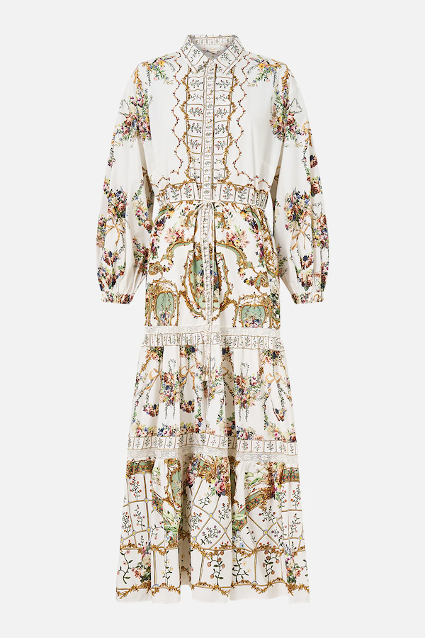 TIERED LONG SHIRT DRESS