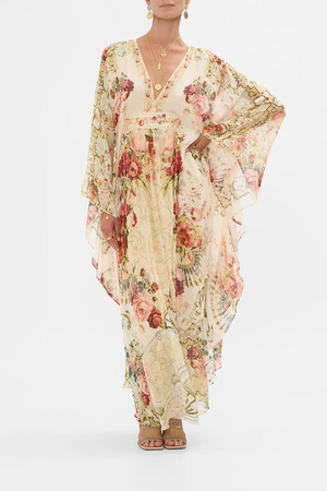 LONG KAFTAN WITH WAIST DETAIL