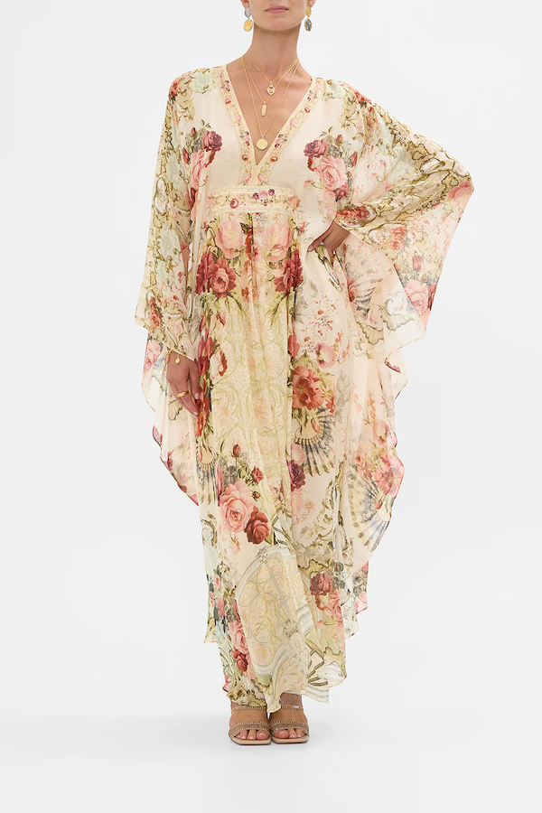 LONG KAFTAN WITH WAIST DETAIL