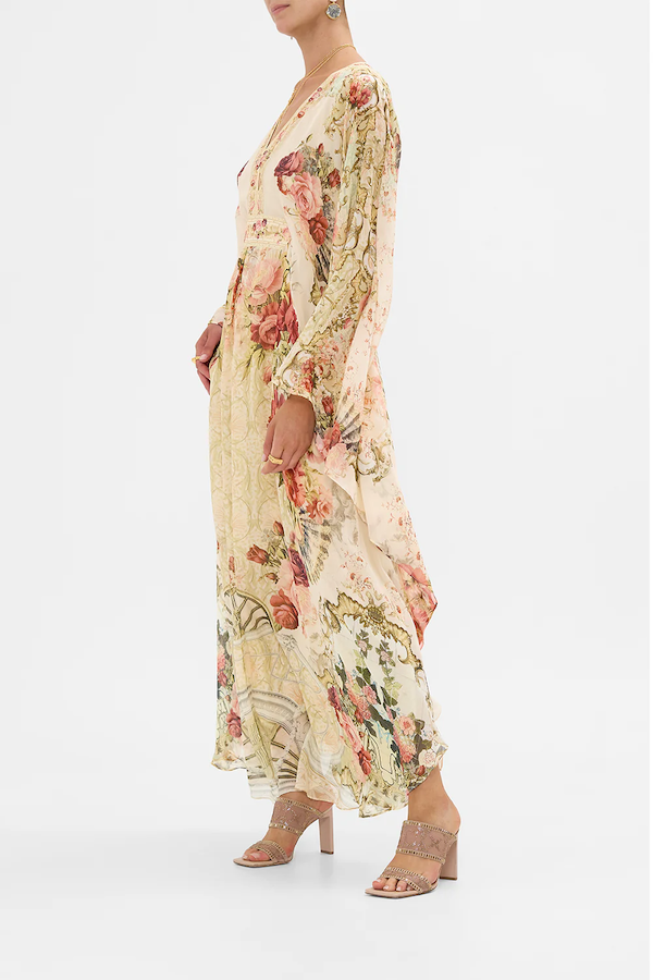 LONG KAFTAN WITH WAIST DETAIL