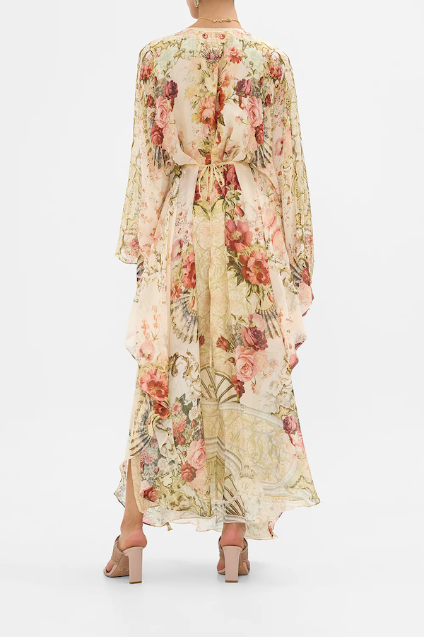 LONG KAFTAN WITH WAIST DETAIL