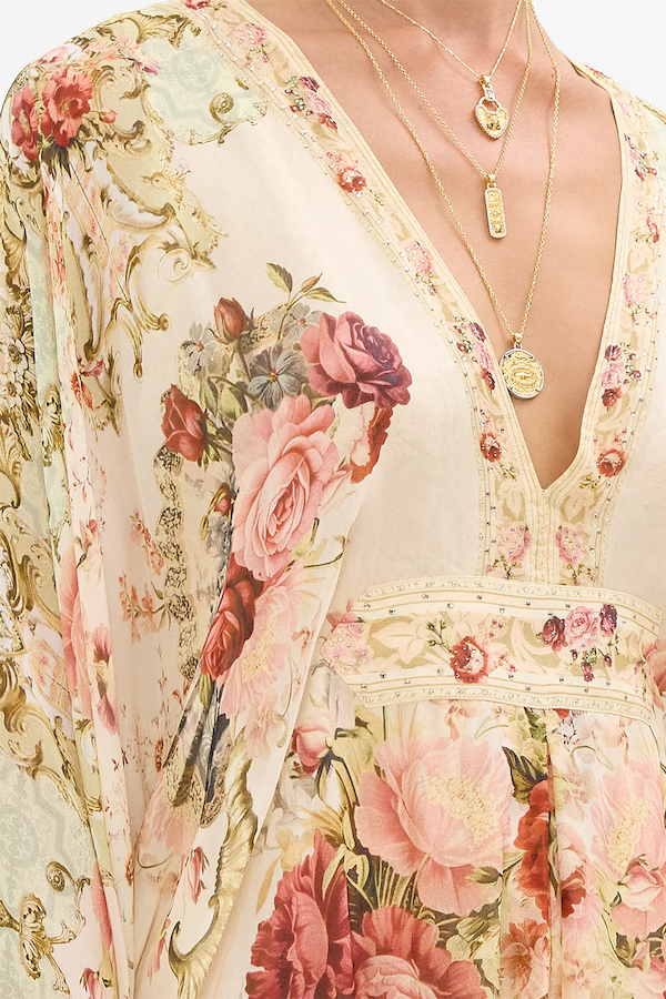 LONG KAFTAN WITH WAIST DETAIL