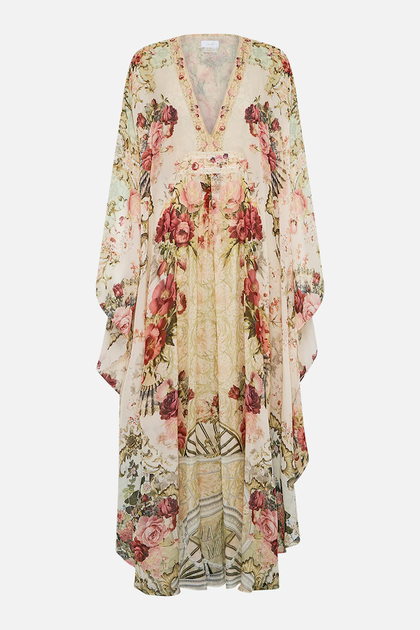 LONG KAFTAN WITH WAIST DETAIL