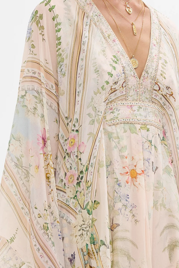 LONG KAFTAN WITH WAIST DETAIL