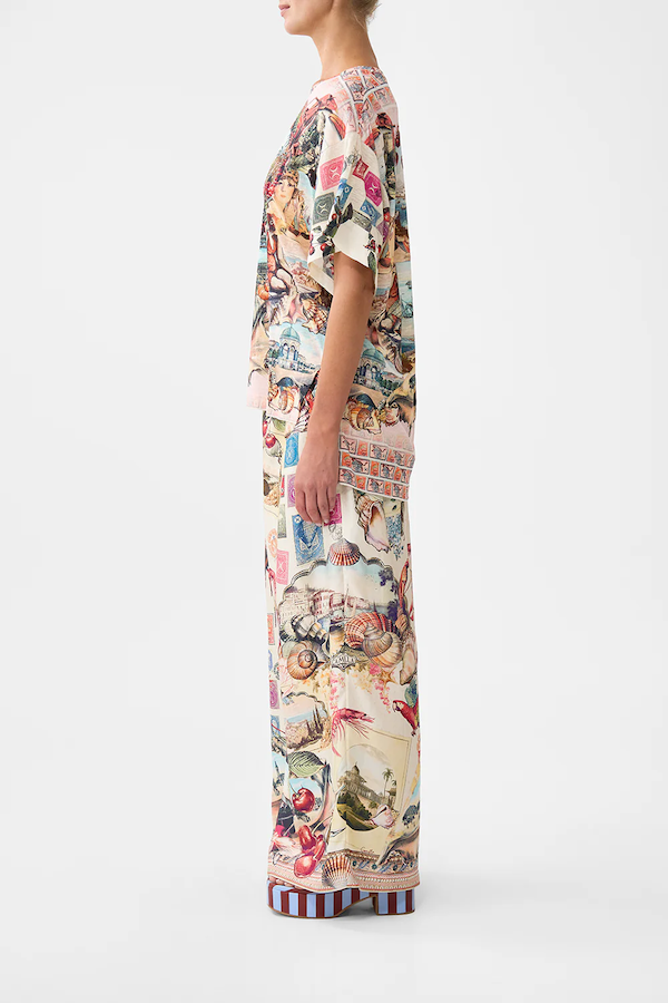 PANELLED SIDE SPLIT TEE