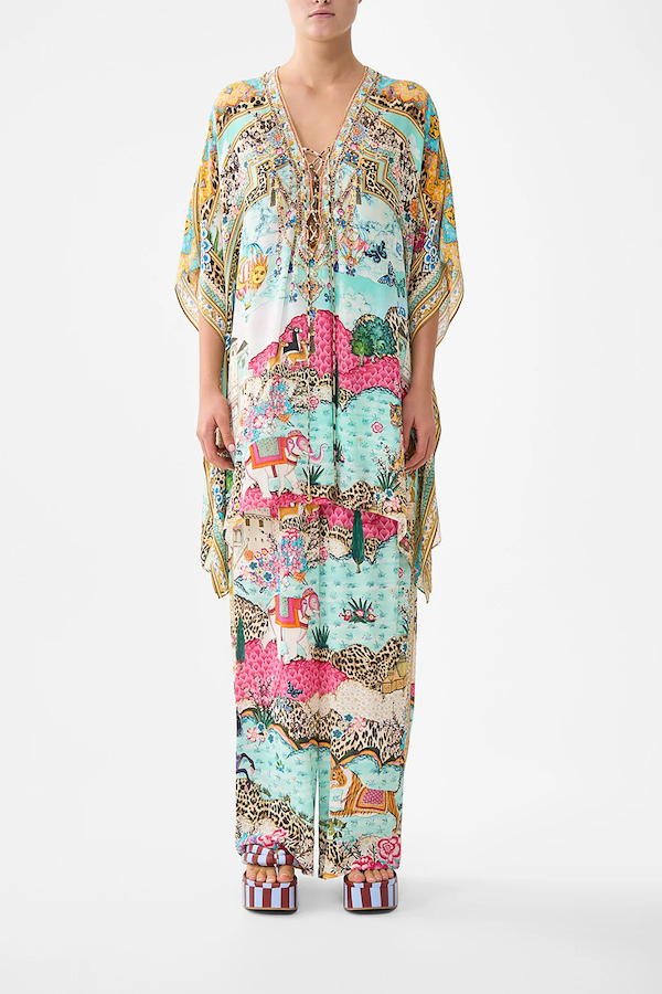 SHORT LACE UP KAFTAN