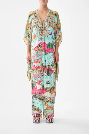 SHORT LACE UP KAFTAN